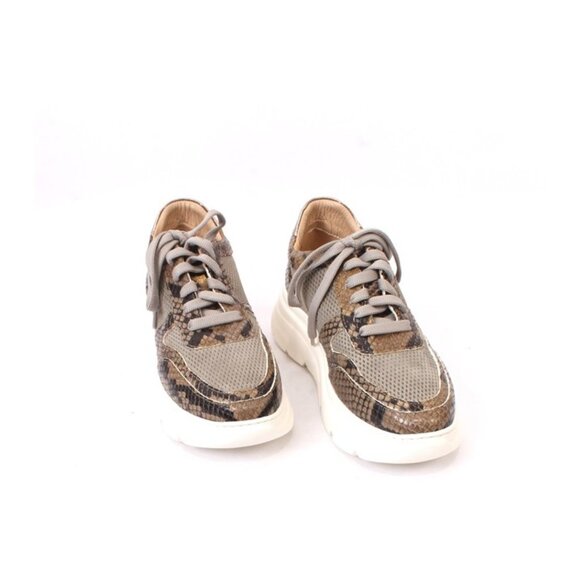 Luca Grossi 516 Multicolor Leather Lace-Up Platform Sneaker - Picture 2 of 8